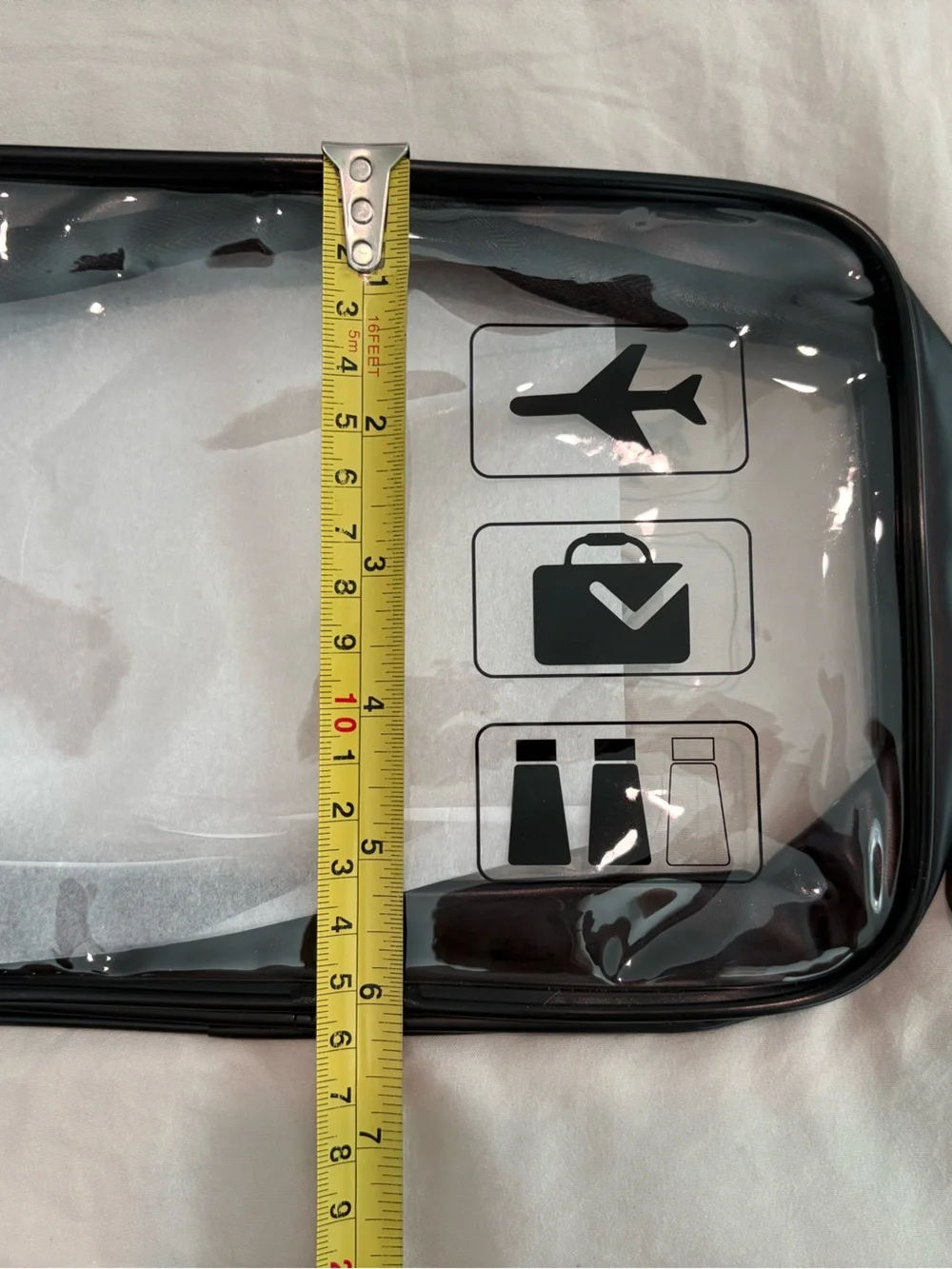TSA Approved Toiletry Set in Clear with Black Trim